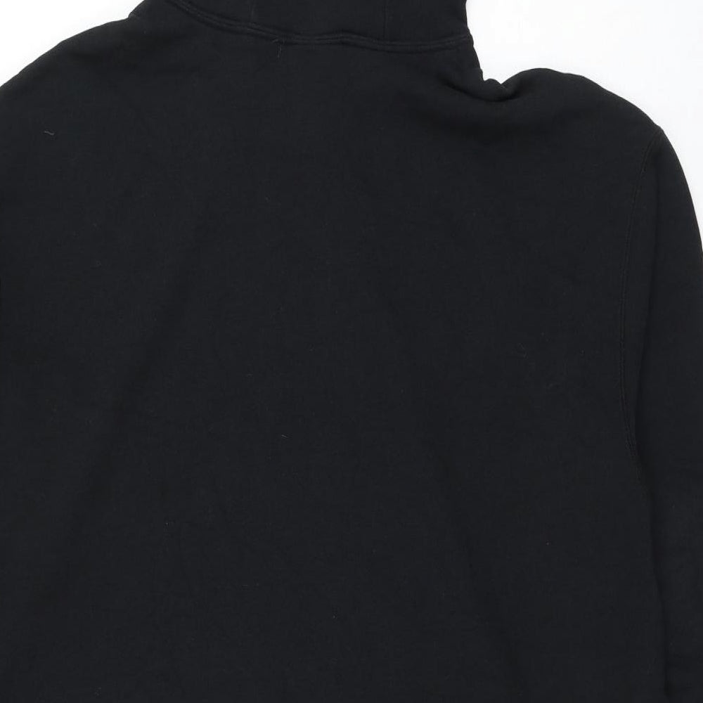 Nike Womens Black Cotton Pullover Hoodie Size M Pullover