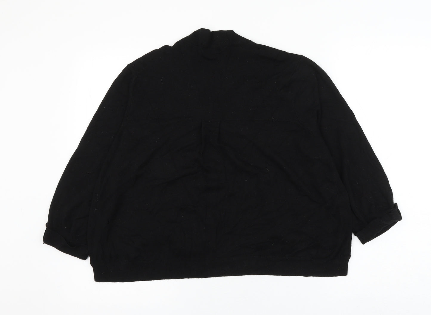 Wallis Womens Black V-Neck Viscose Cardigan Jumper Size L
