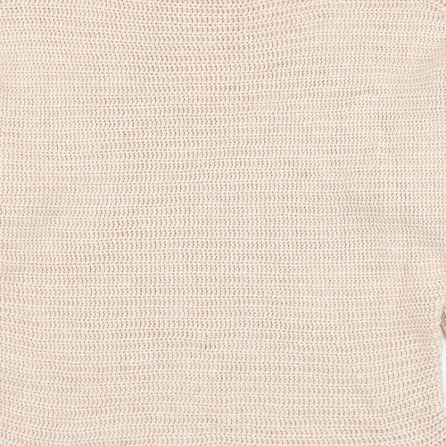 Forever New Womens Beige Boat Neck Cotton Pullover Jumper Size XS