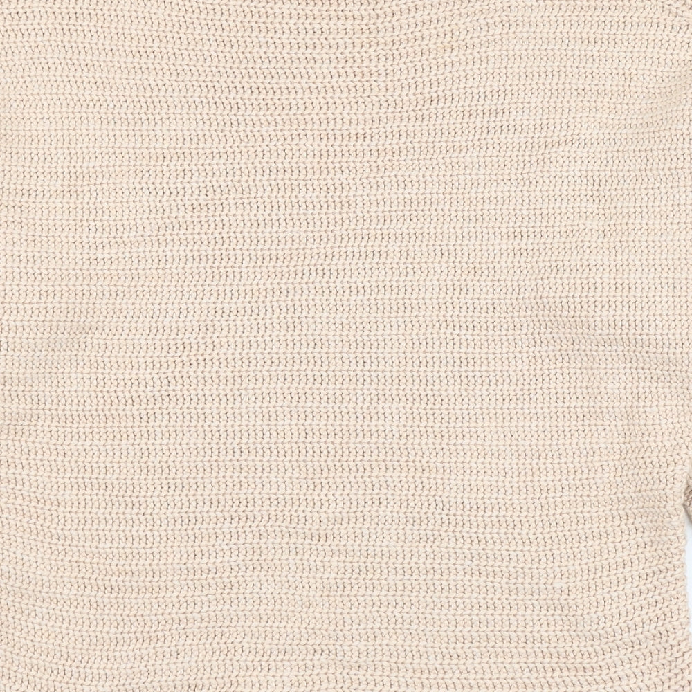 Forever New Womens Beige Boat Neck Cotton Pullover Jumper Size XS