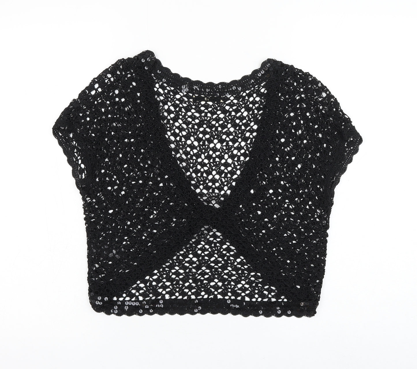 George Womens Black V-Neck Viscose Cardigan Jumper Size 14