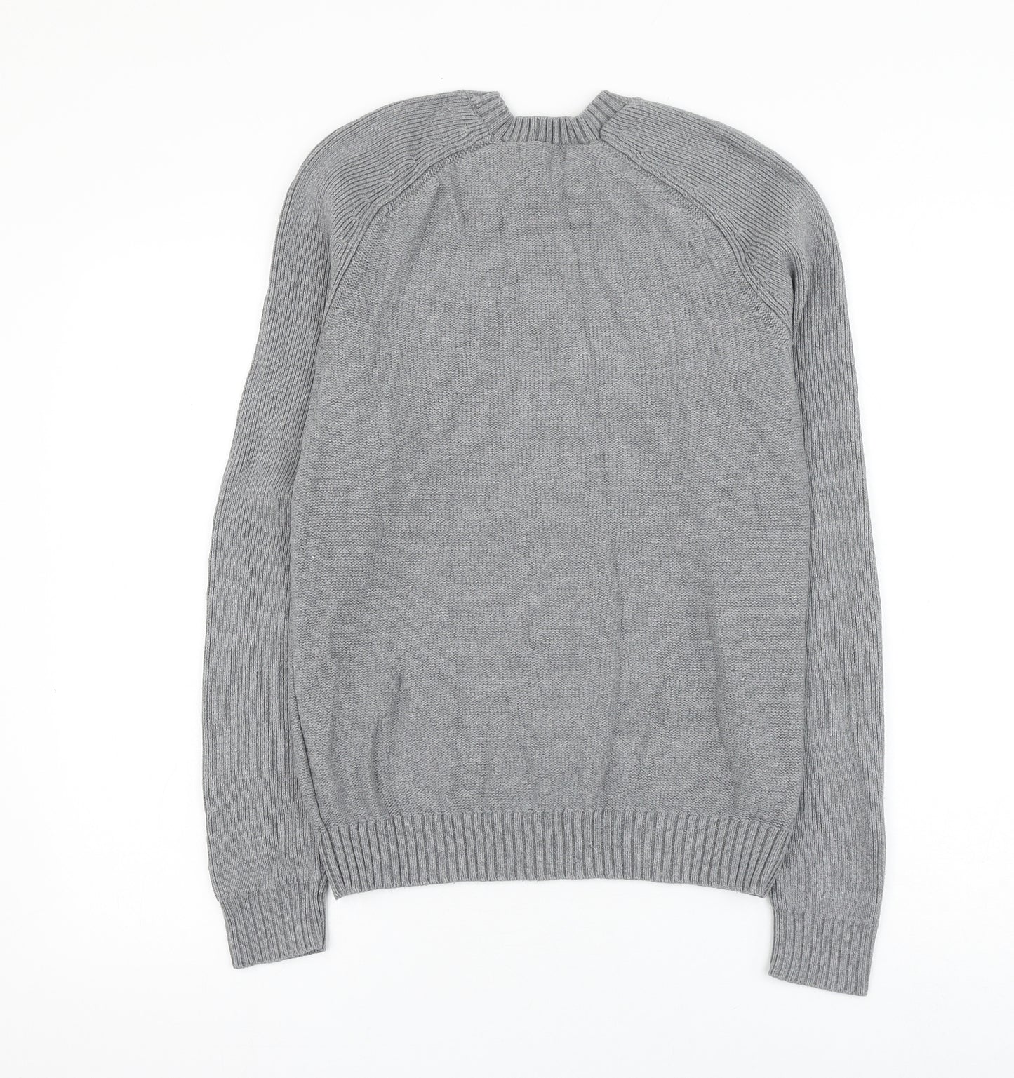Gap Mens Grey Round Neck Cotton Pullover Jumper Size XS
