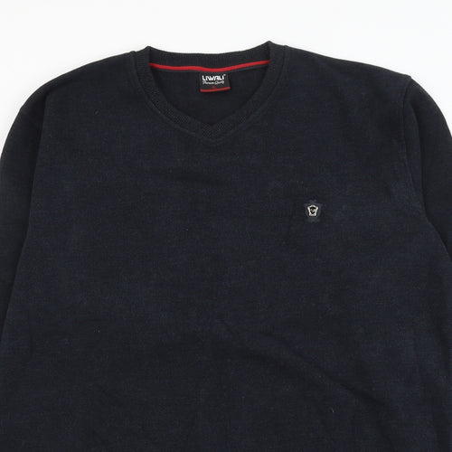 Liwali Mens Black Cotton Pullover Sweatshirt Size XL