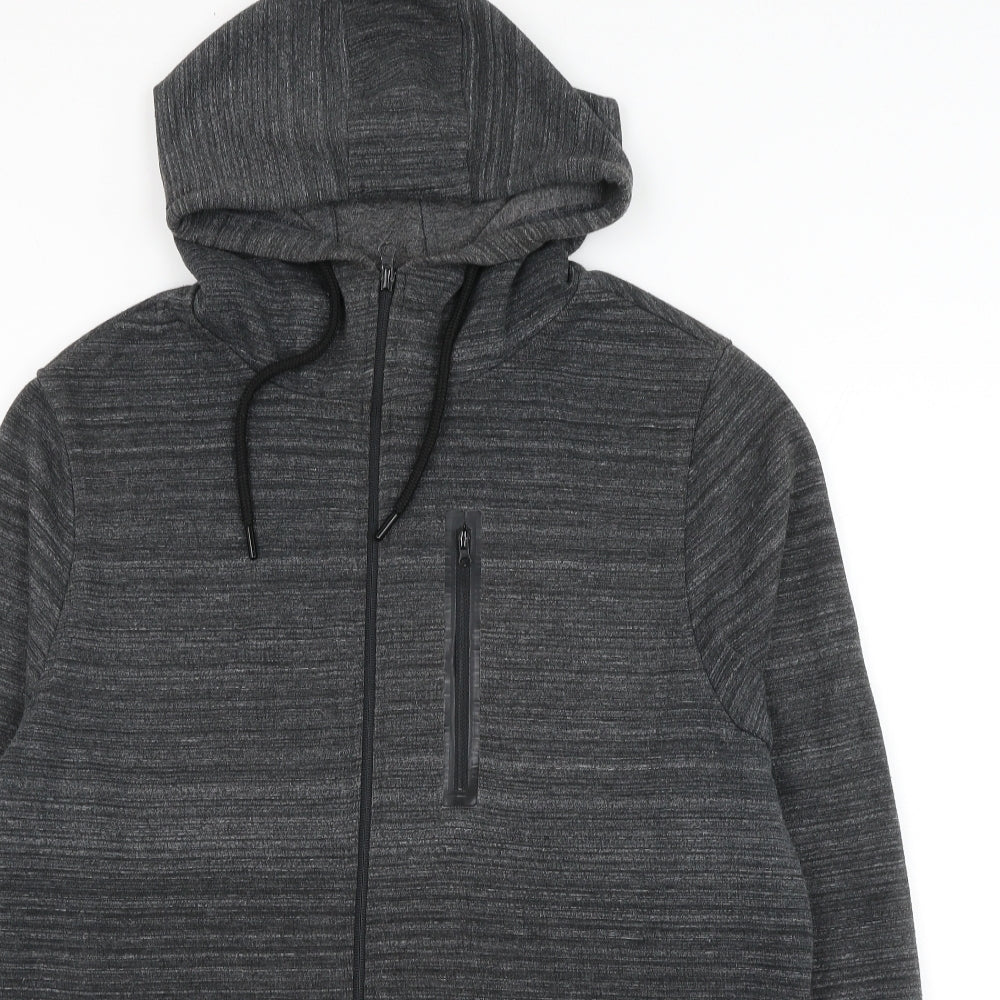 Primark Mens Grey Cotton Full Zip Hoodie Size XL