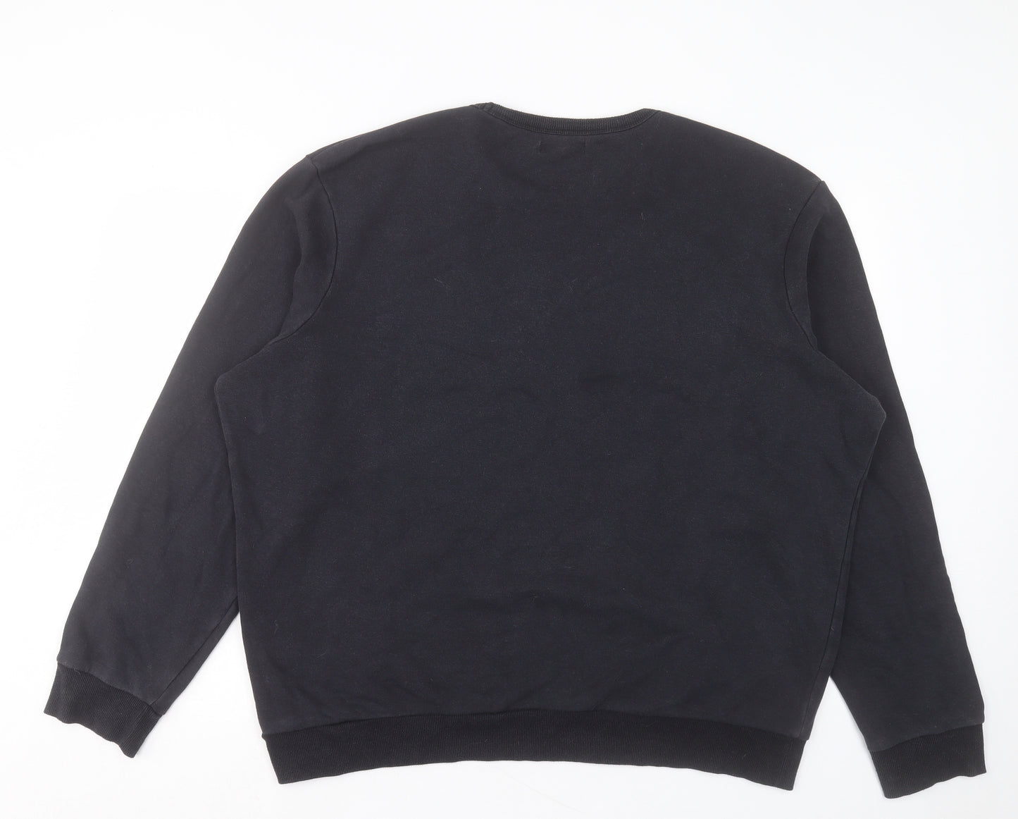 TU Mens Black Cotton Pullover Sweatshirt Size XL