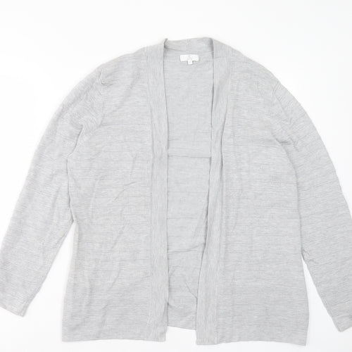 CC Womens Grey V-Neck Viscose Cardigan Jumper Size L