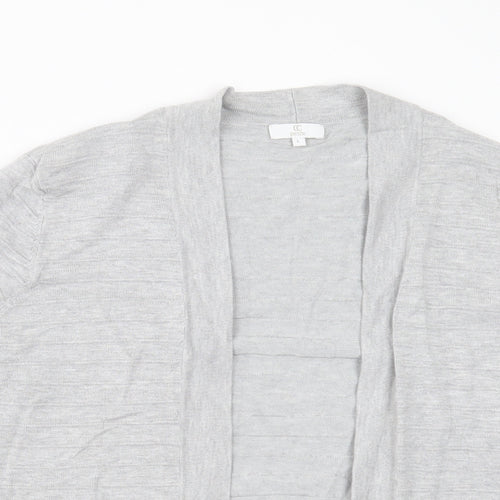 CC Womens Grey V-Neck Viscose Cardigan Jumper Size L