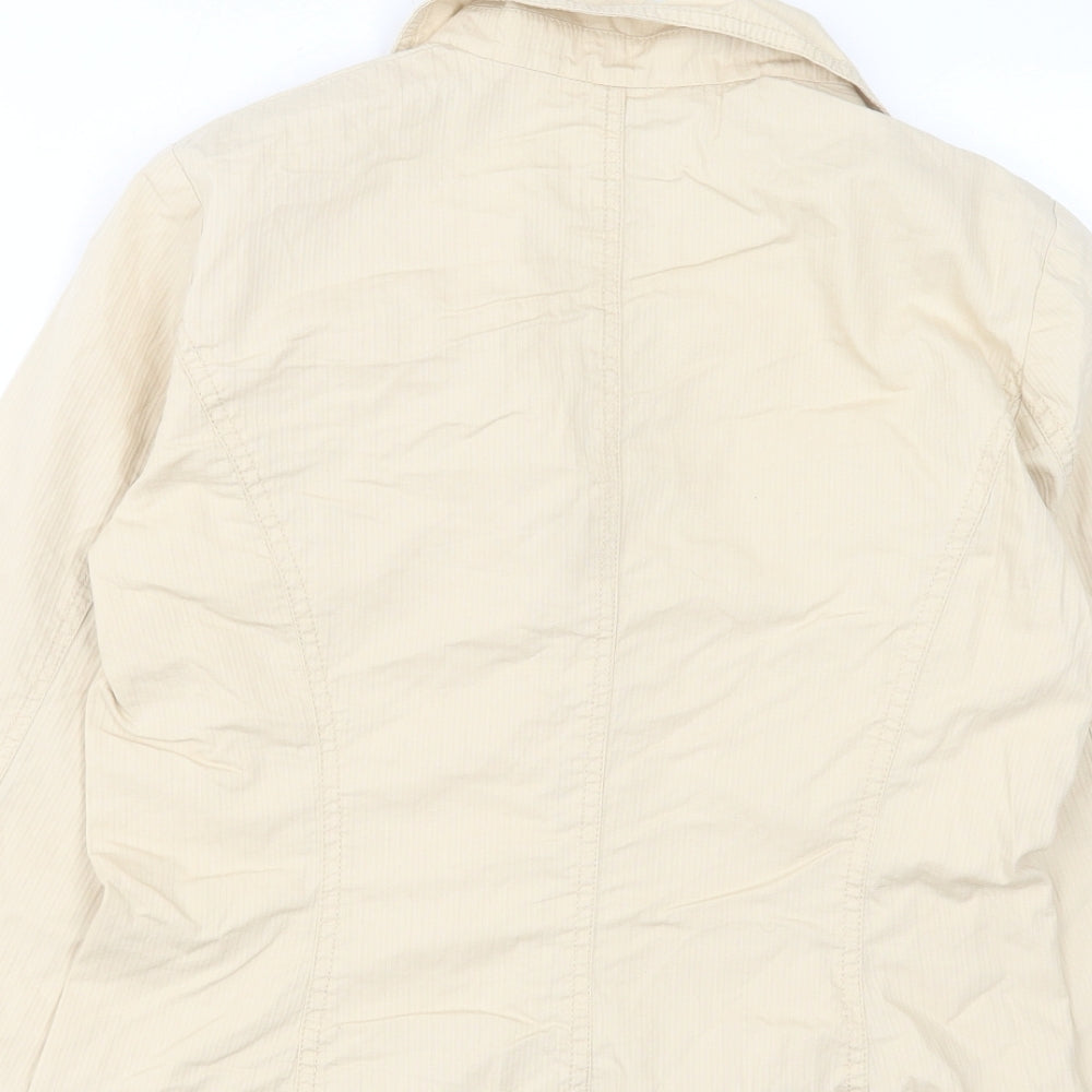 Laura Ashley Womens Beige Jacket Size 10 Button