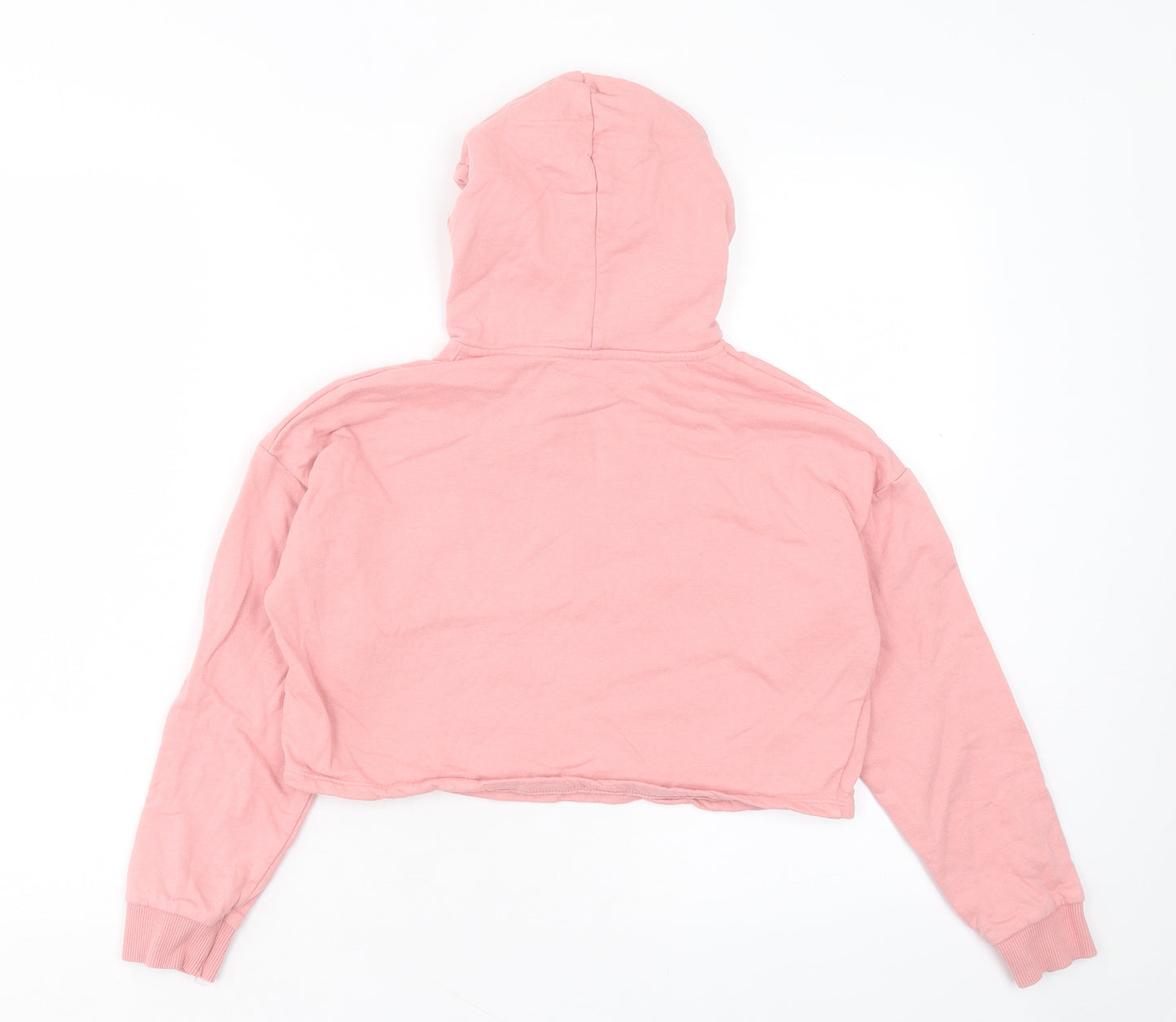 George Girls Pink Cotton Pullover Hoodie Size 8-9 Years Pullover - Pudsey