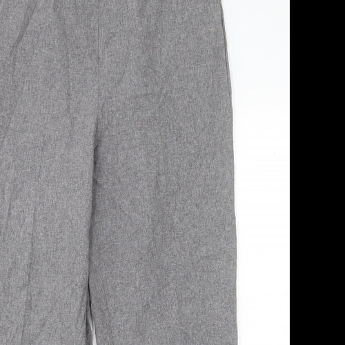 BHS Womens Grey Polyester Trousers Size 14 L27 in Regular