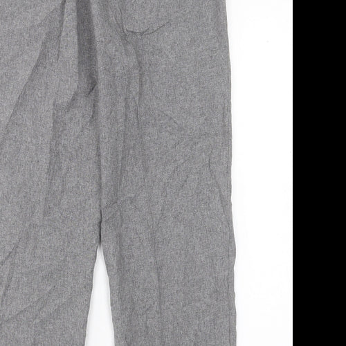 BHS Womens Grey Polyester Trousers Size 14 L27 in Regular