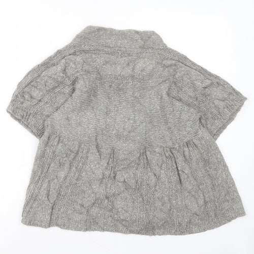 Autograph Womens Brown Collared Acrylic Cardigan Jumper Size 14