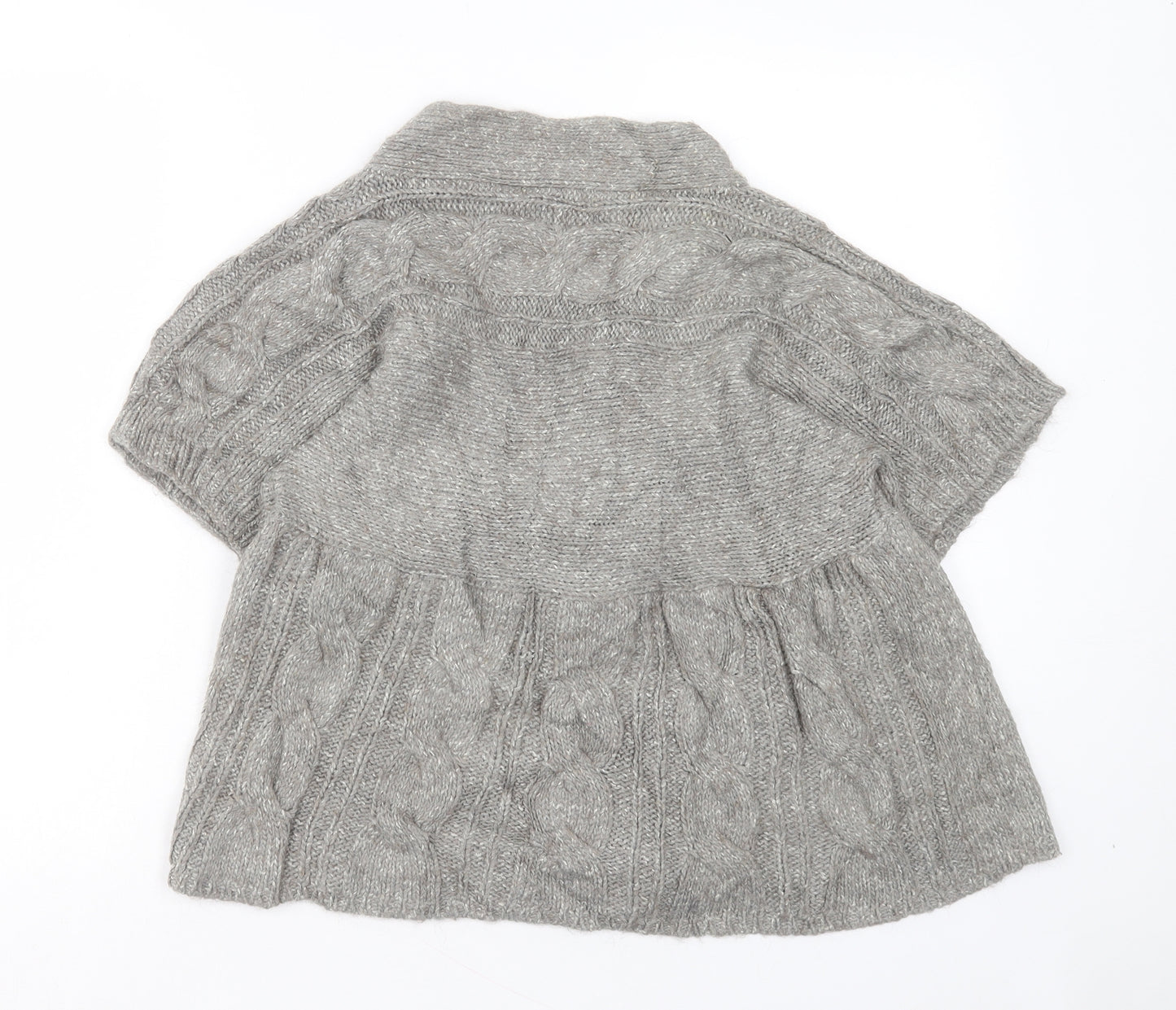 Autograph Womens Brown Collared Acrylic Cardigan Jumper Size 14
