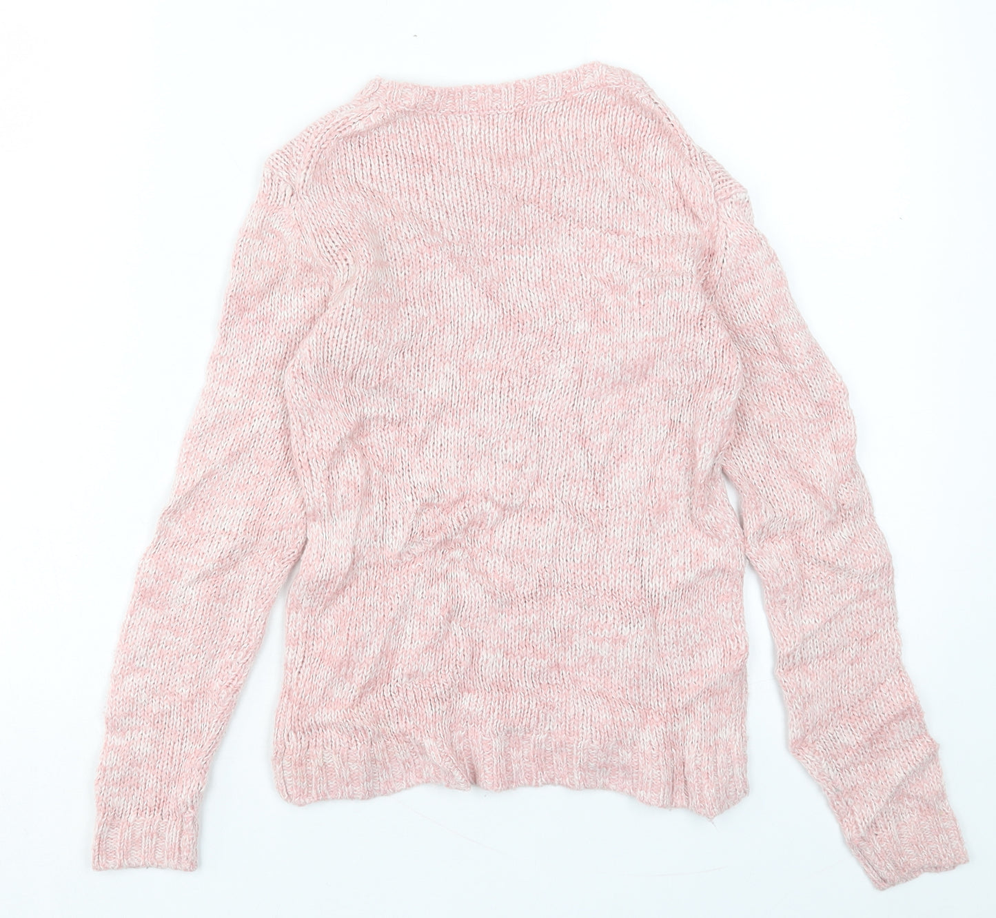 Blue Zoo Girls Pink Crew Neck Acrylic Pullover Jumper Size 9-10 Years Pullover