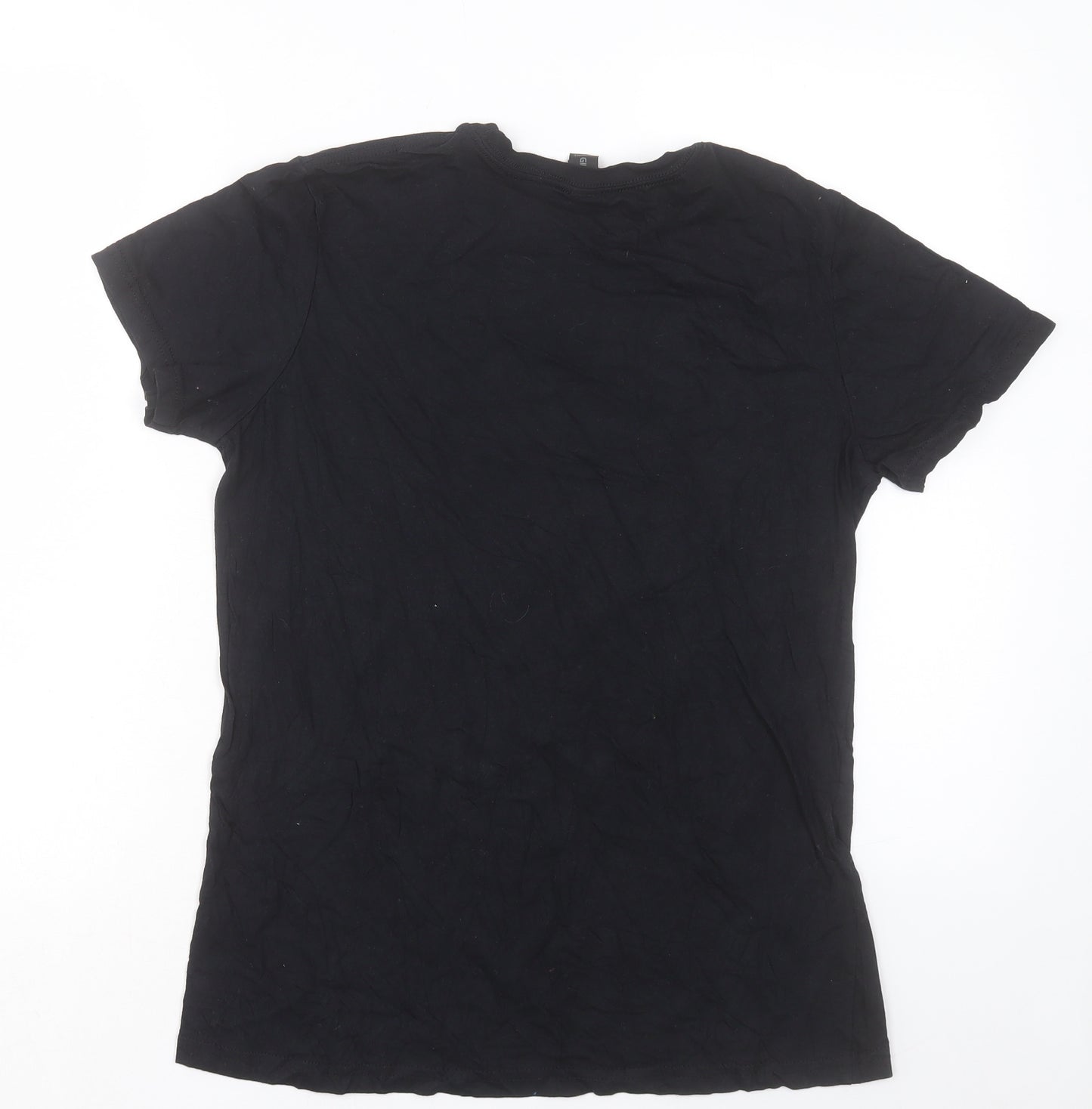 Gildan Womens Black Cotton Basic T-Shirt Size L Crew Neck - Its Not A Bug Its A Feature