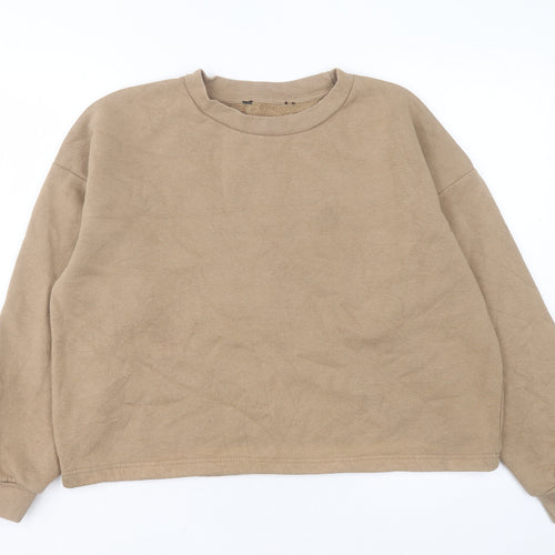 Very Womens Brown Cotton Pullover Sweatshirt Size 12 Pullover