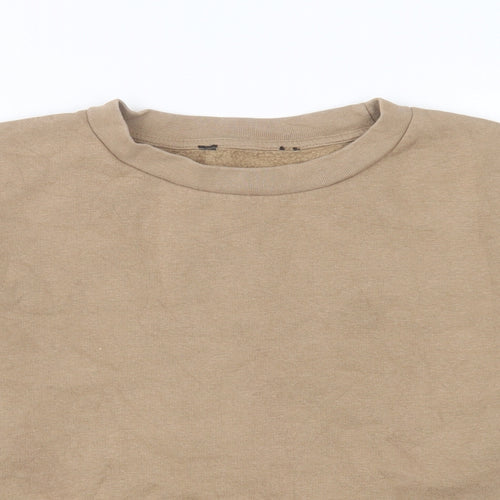 Very Womens Brown Cotton Pullover Sweatshirt Size 12 Pullover