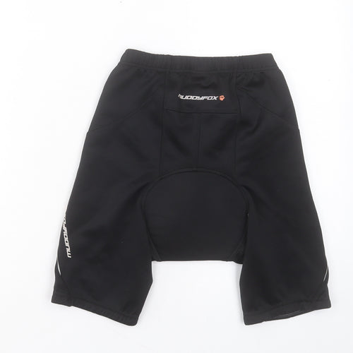 Muddy Fox Mens Black Polyester Biker Shorts Size S L6 in Regular