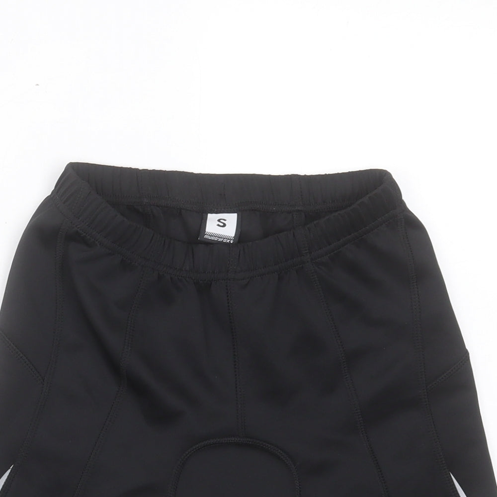 Muddy Fox Mens Black Polyester Biker Shorts Size S L6 in Regular