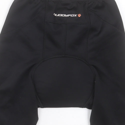 Muddy Fox Mens Black Polyester Biker Shorts Size S L6 in Regular