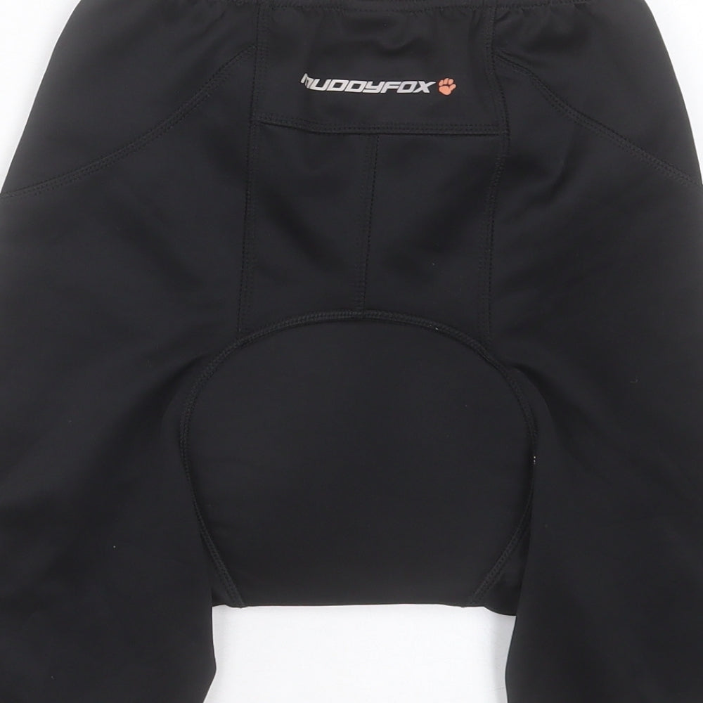 Muddy Fox Mens Black Polyester Biker Shorts Size S L6 in Regular