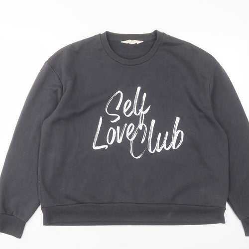 Primark Womens Grey Cotton Pullover Sweatshirt Size M Pullover