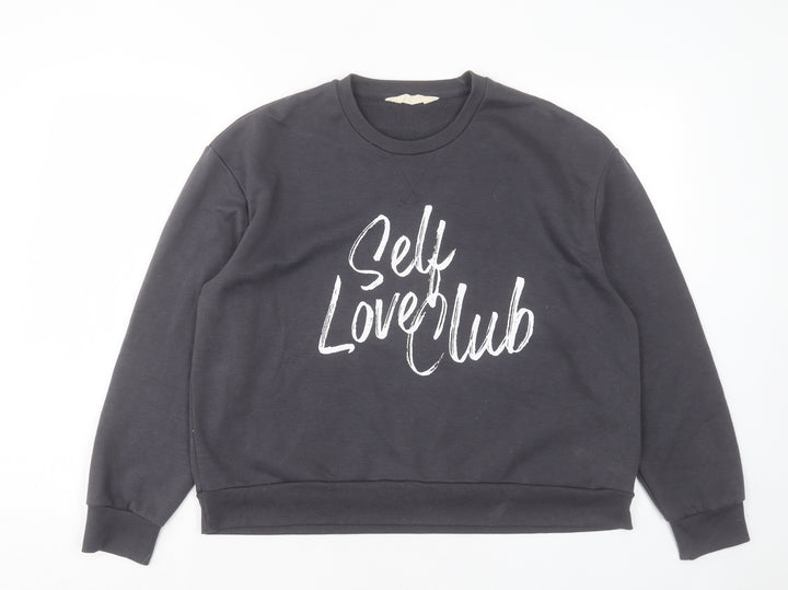 Primark Womens Grey Cotton Pullover Sweatshirt Size M Pullover