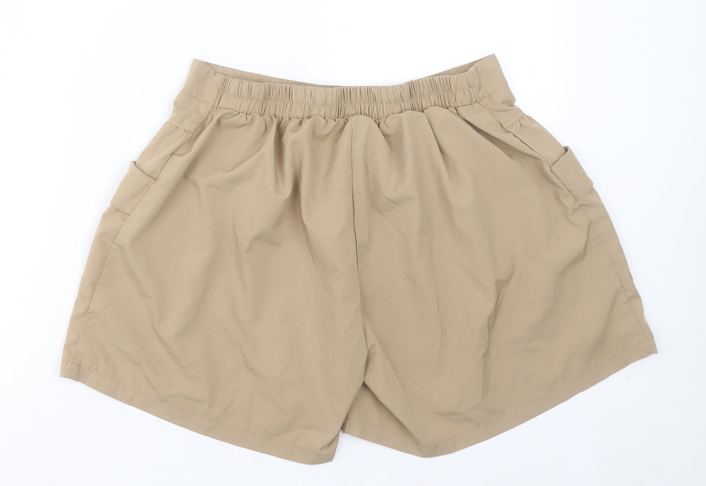 Preworn Womens Brown Polyester Bermuda Shorts Size 3XL L6 in Regular Pull On