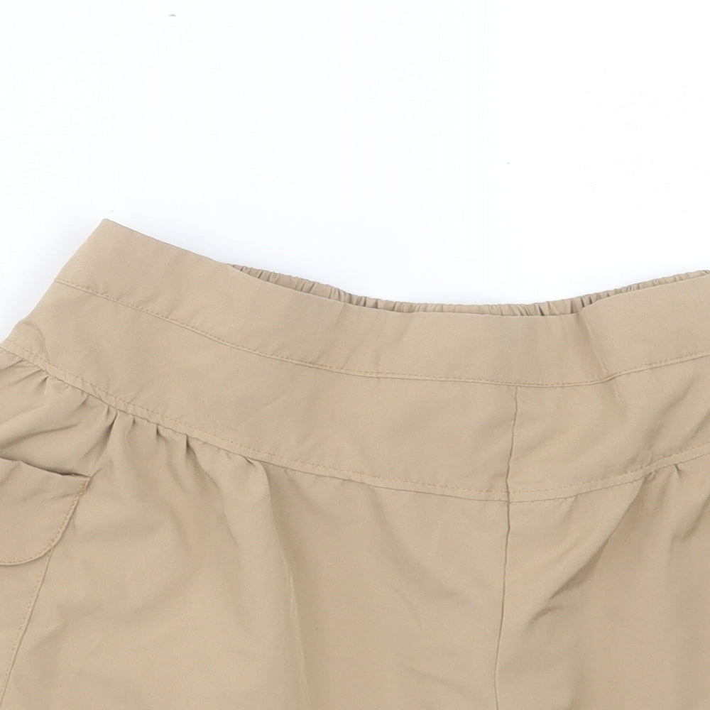 Preworn Womens Brown Polyester Bermuda Shorts Size 3XL L6 in Regular Pull On