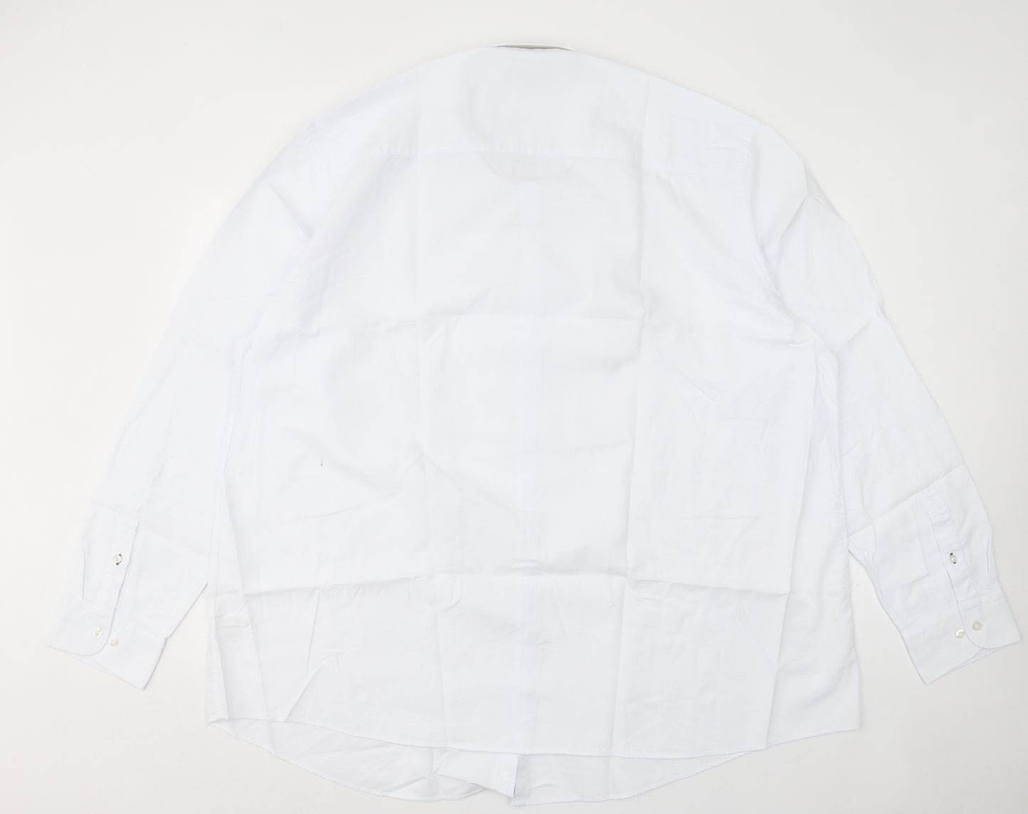 Jacamo Mens White Cotton Dress Shirt Size 3XL Collared Button