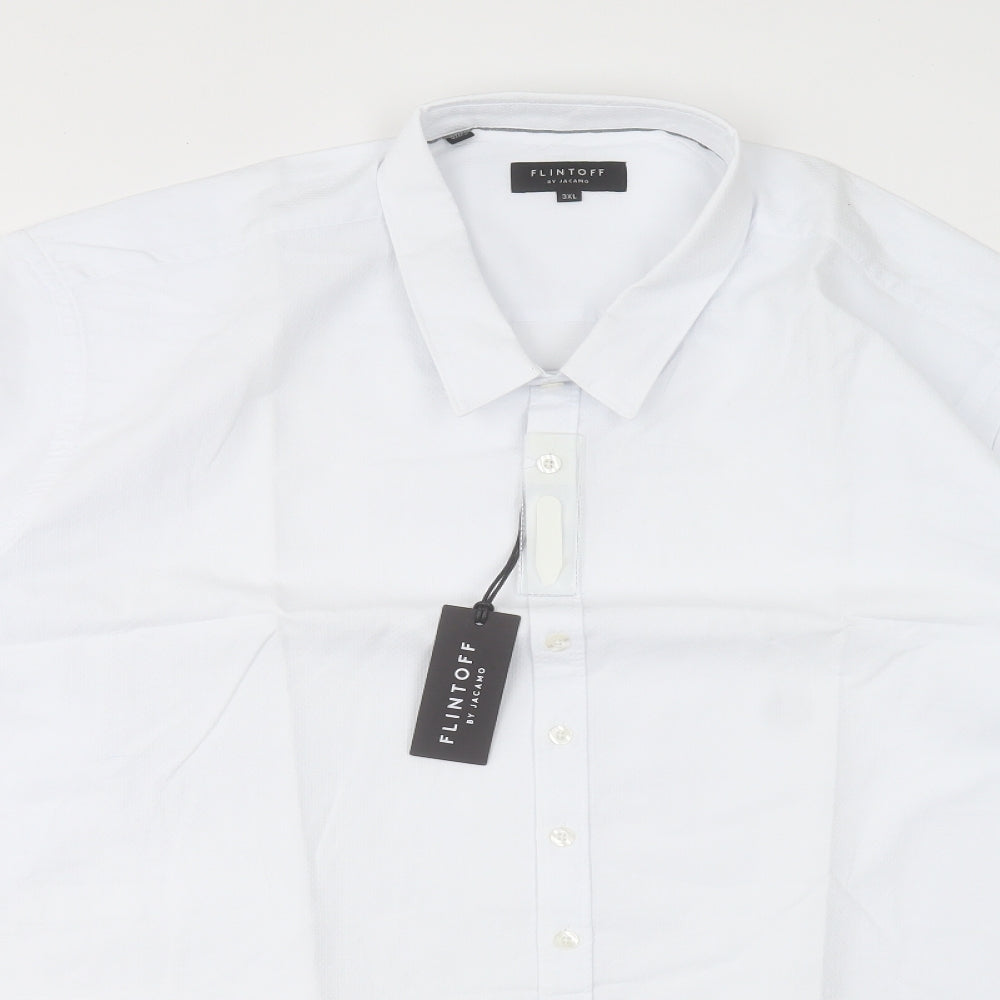 Jacamo Mens White Cotton Dress Shirt Size 3XL Collared Button
