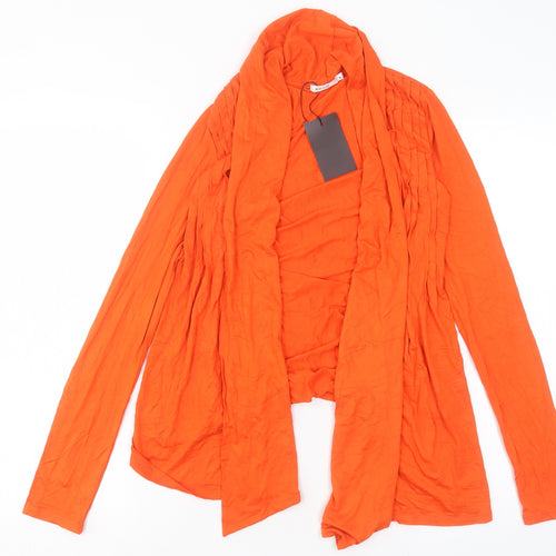 Exact Womens Orange V-Neck Viscose Cardigan Jumper Size S