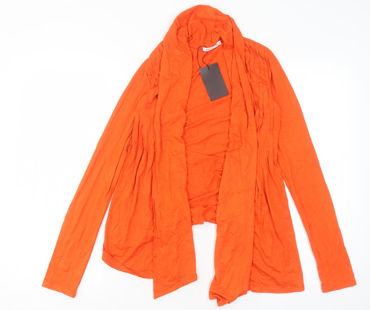 Exact Womens Orange V-Neck Viscose Cardigan Jumper Size S
