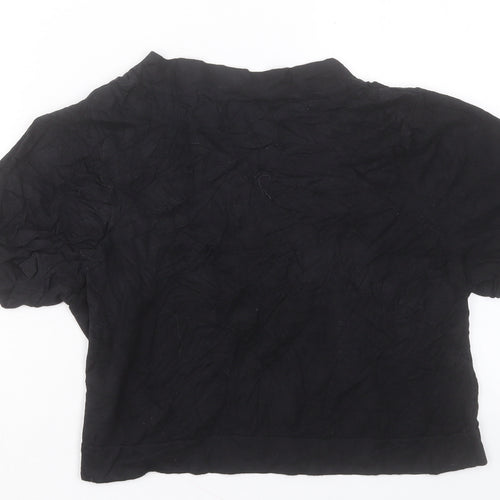 George Womens Black V-Neck Cotton Cardigan Jumper Size 12