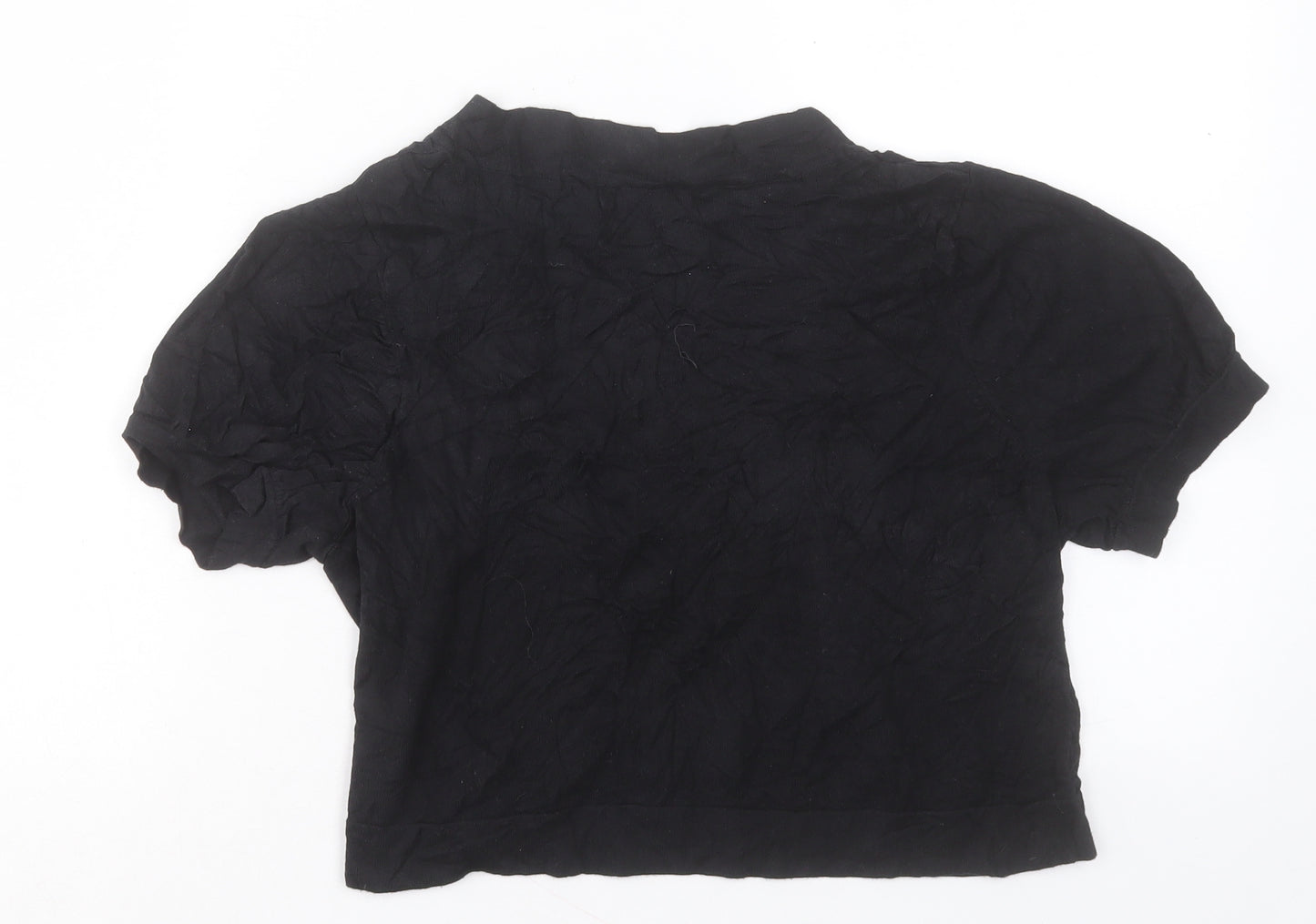George Womens Black V-Neck Cotton Cardigan Jumper Size 12