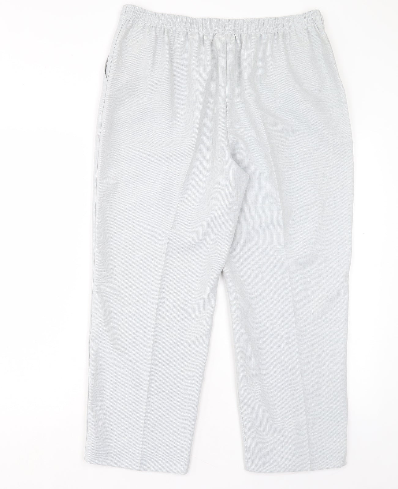 BHS Womens Grey Polyester Trousers Size 16 L25 in Regular