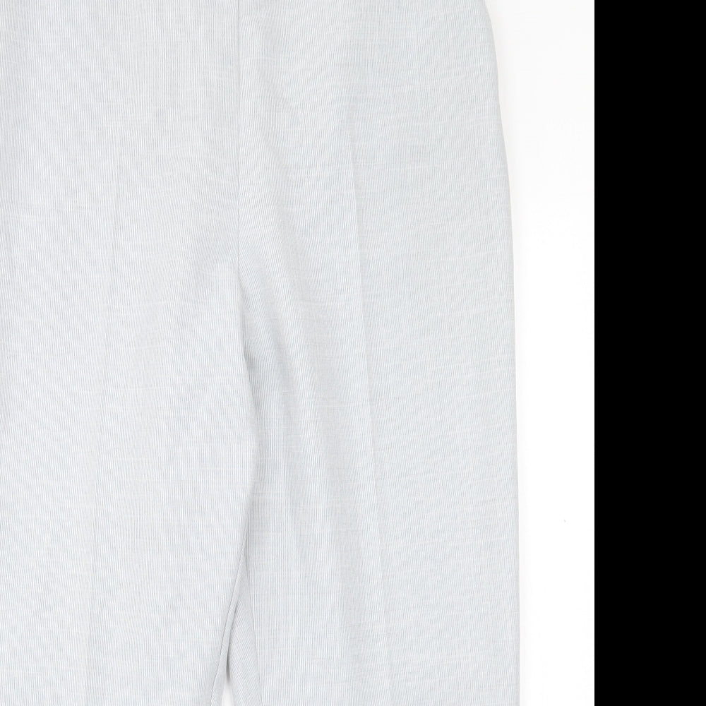 BHS Womens Grey Polyester Trousers Size 16 L25 in Regular