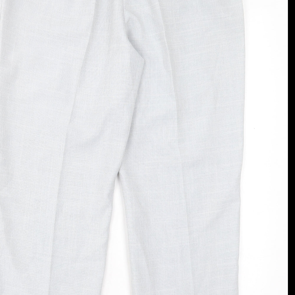 BHS Womens Grey Polyester Trousers Size 16 L25 in Regular