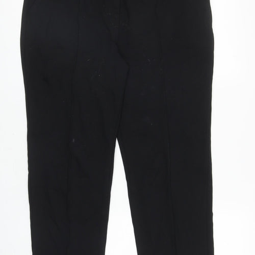 Marks and Spencer Womens Black Polyester Carrot Trousers Size 14 L26.5 in Regular - Pull Over