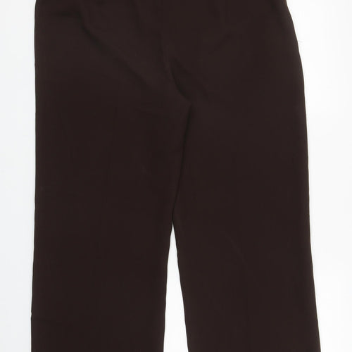 Papaya Womens Brown Polyester Dress Pants Trousers Size 16 L28.5 in Regular Zip