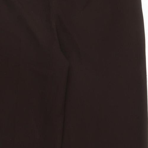 Papaya Womens Brown Polyester Dress Pants Trousers Size 16 L28.5 in Regular Zip