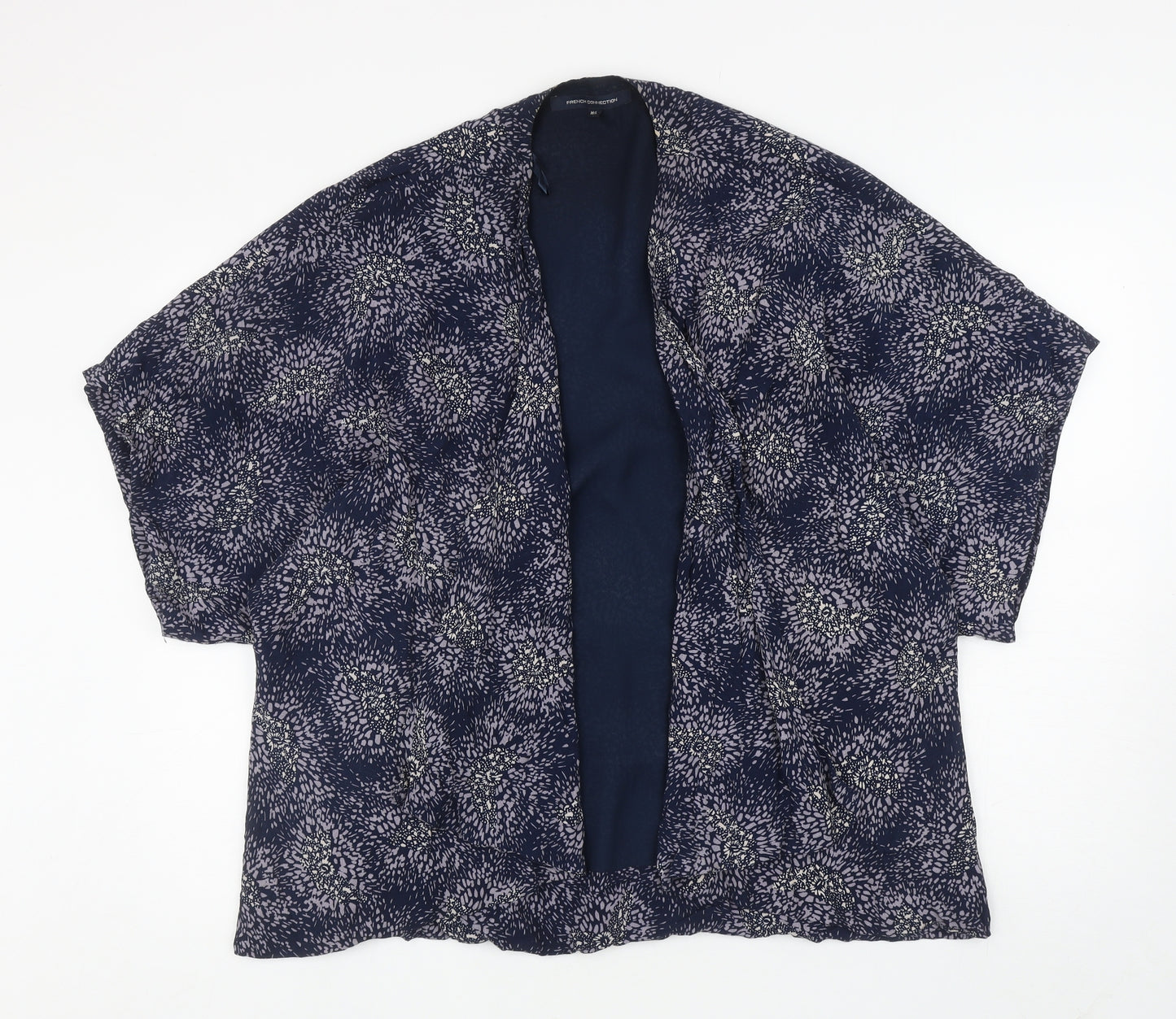 French Connection Womens Blue Geometric Kimono Jacket Size M
