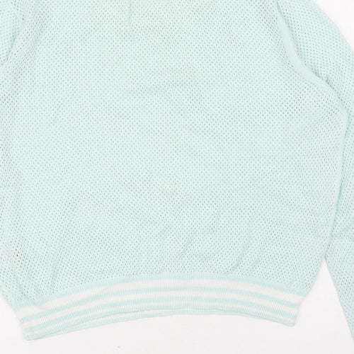 Marks and Spencer Womens Green Crew Neck Cotton Pullover Jumper Size 12