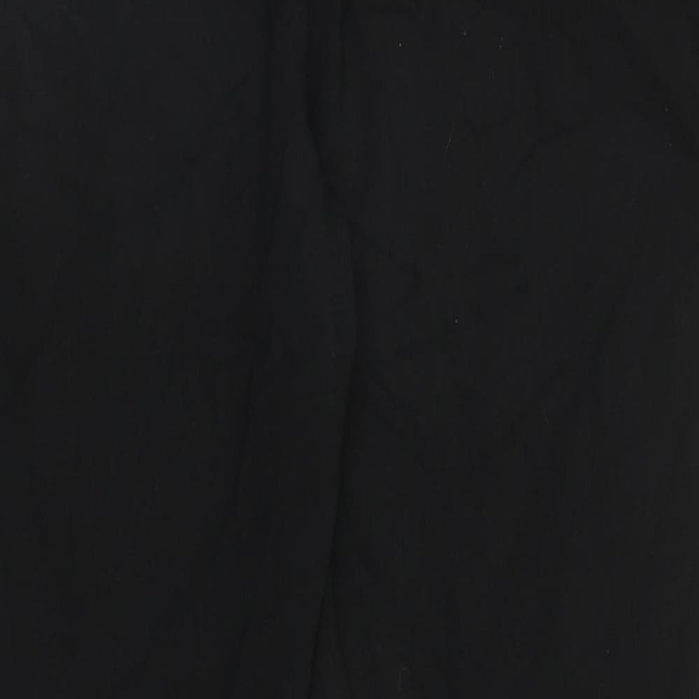 New Look Womens Black Viscose Cropped Leggings Size 16 L23.5 in