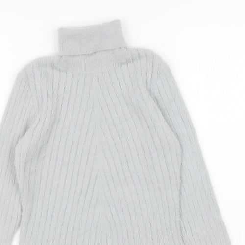 QED London Womens Grey Roll Neck Polyester Pullover Jumper Size M
