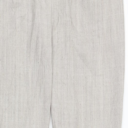 Damart Womens Beige Polyester Carrot Trousers Size 18 L29 in Regular Zip