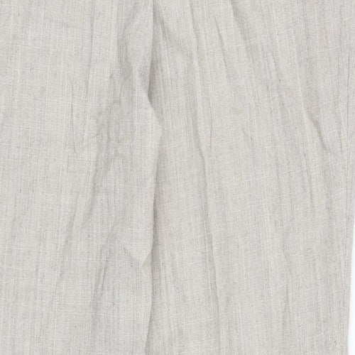 Damart Womens Beige Polyester Carrot Trousers Size 18 L29 in Regular Zip