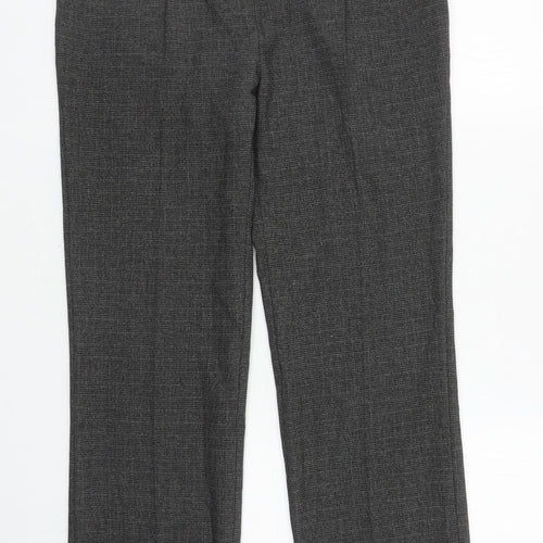 Per Una Womens Grey Polyester Carrot Trousers Size 8 L27.5 in Regular Zip - Short