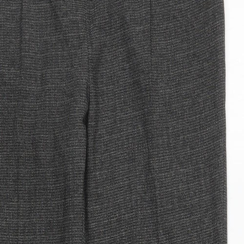 Per Una Womens Grey Polyester Carrot Trousers Size 8 L27.5 in Regular Zip - Short