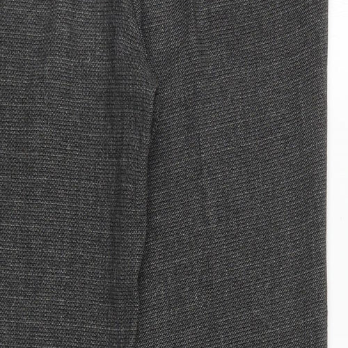 Per Una Womens Grey Polyester Carrot Trousers Size 8 L27.5 in Regular Zip - Short